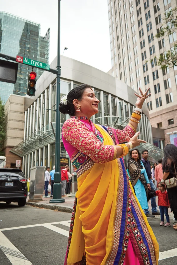 Festival of India dancing on Charlotte street