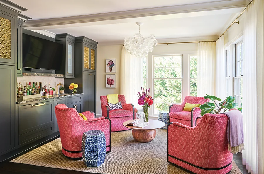 Myers Park home sitting room