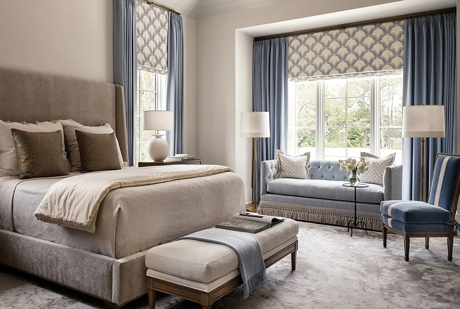 Primary bedroom of this Traci Zeller styled home