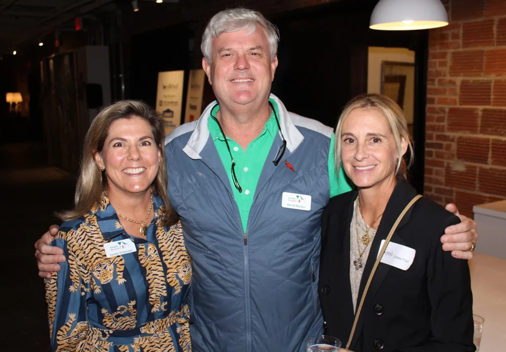 Genie Scheurer, David Harker and Debbie Frail