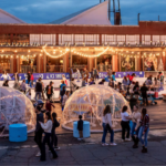 Camp North End during the holiday season