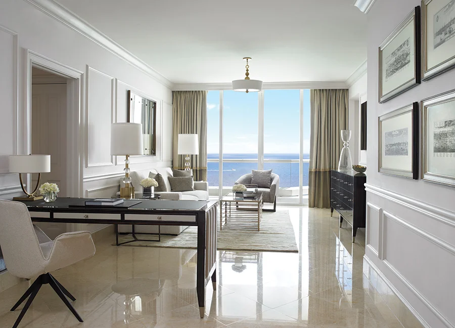 Acqualina Deluxe One Bedroom Suite Living Room