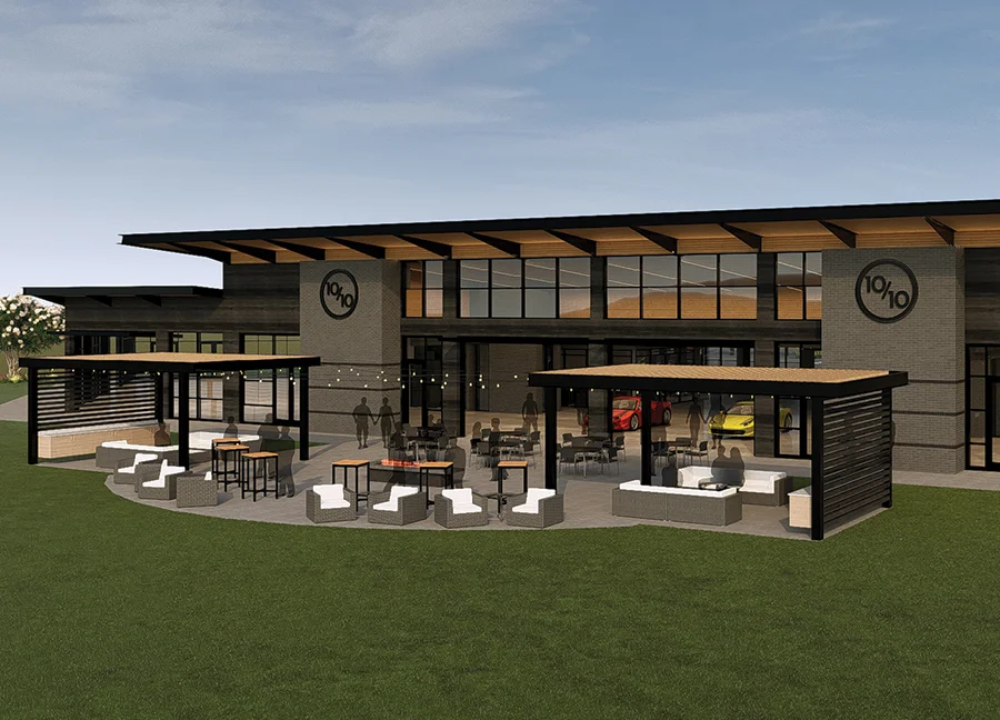 A rendering of Ten Tenths Motor Club coming to the Charlotte area soon.