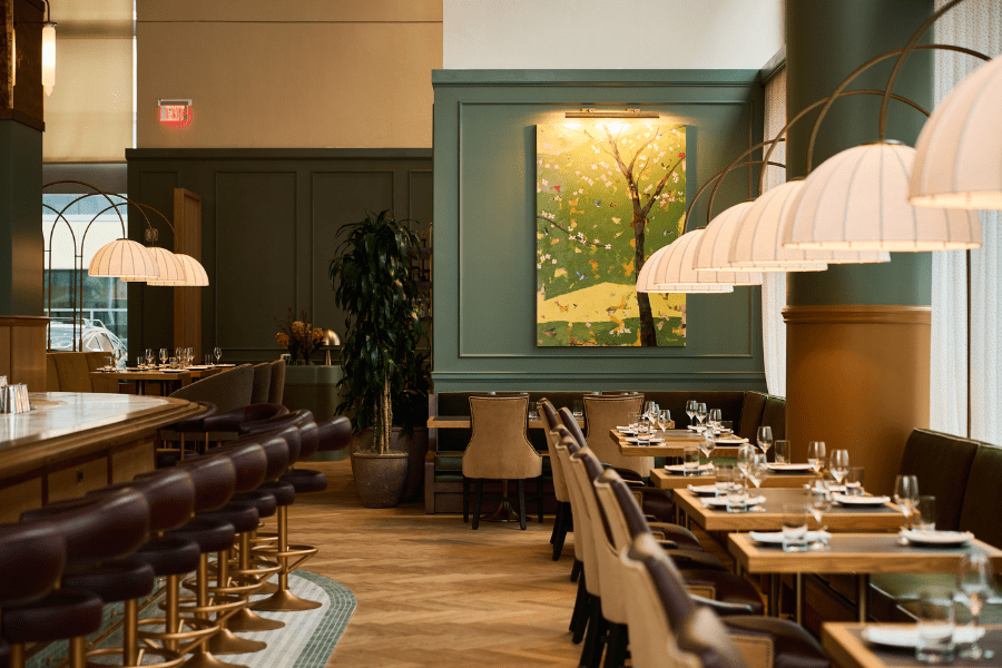 The dining room at Dogwood Southern Table & Bar in uptown Charlotte