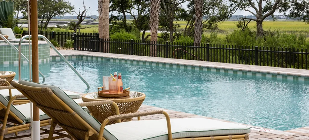 Outdoor pool at The Dunlin