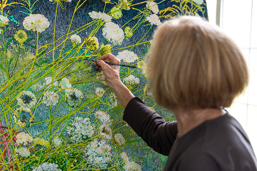 Elizabeth Bradford in her studio