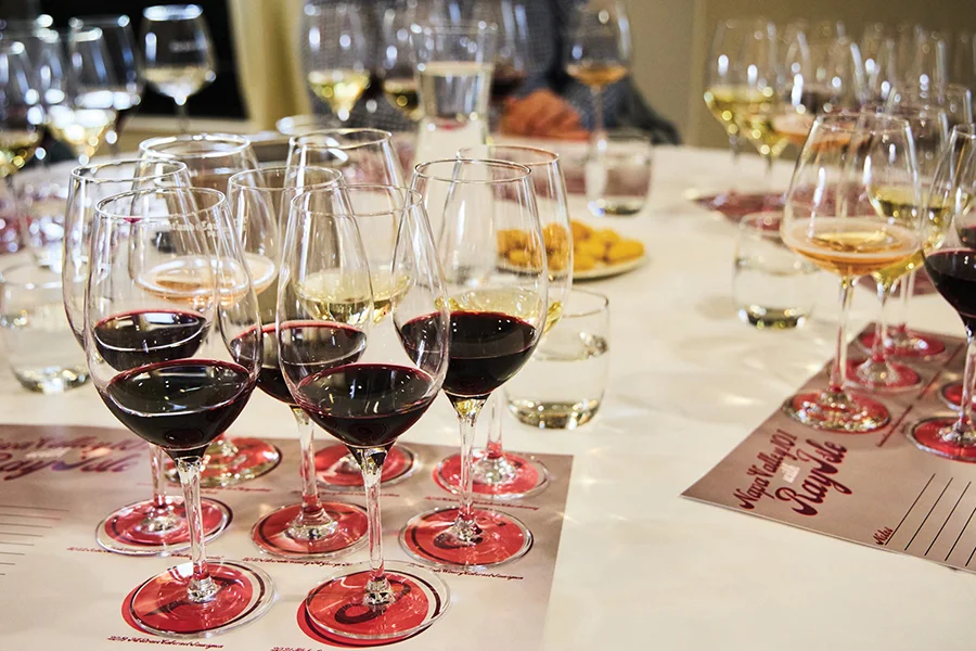 Wine samples at Florence Wine & Food Festival