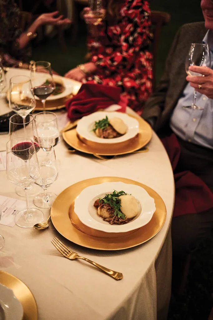 Dining table at Florence Wine & Food Festival