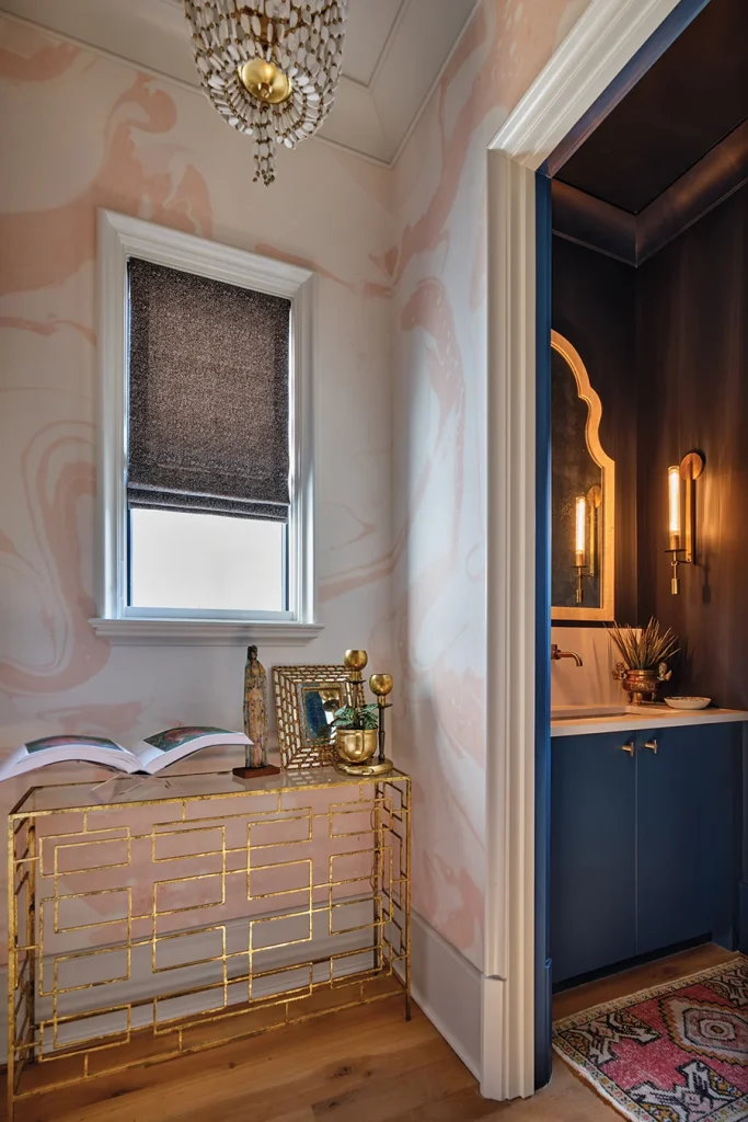 Powder room entrance in Annie Totten's home