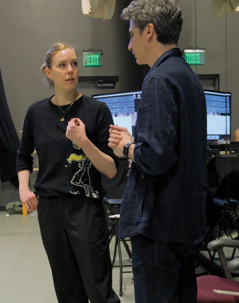 Andi Schermoly and Alejandro Cerrudo at rehearsal