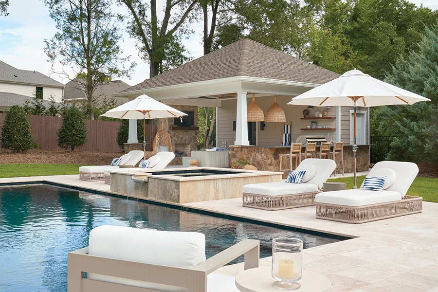 Lisa Sherry designed pool and pool chairs