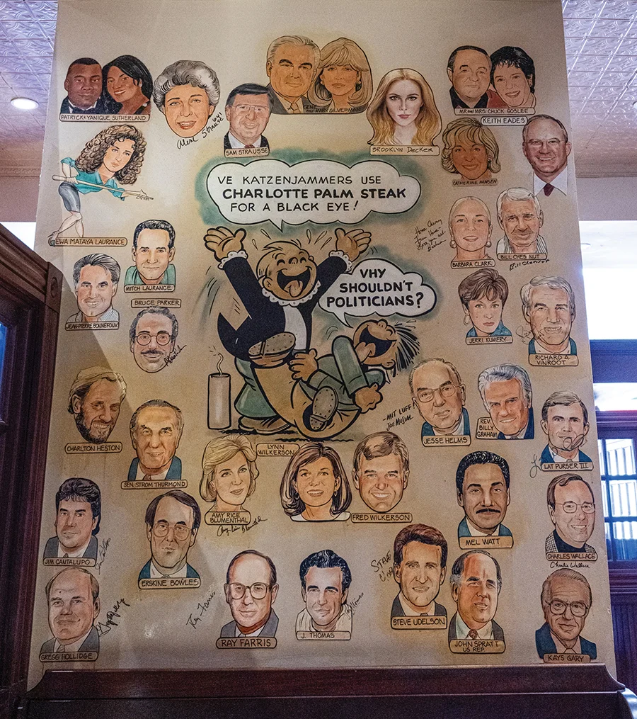 The Palm's wall of celebrities