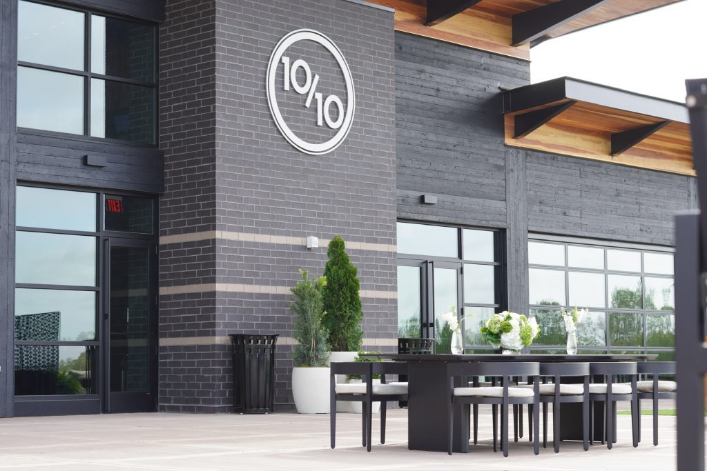 Outside the clubhouse at Ten Tenths Motor Club at Charlotte Motor Speedway