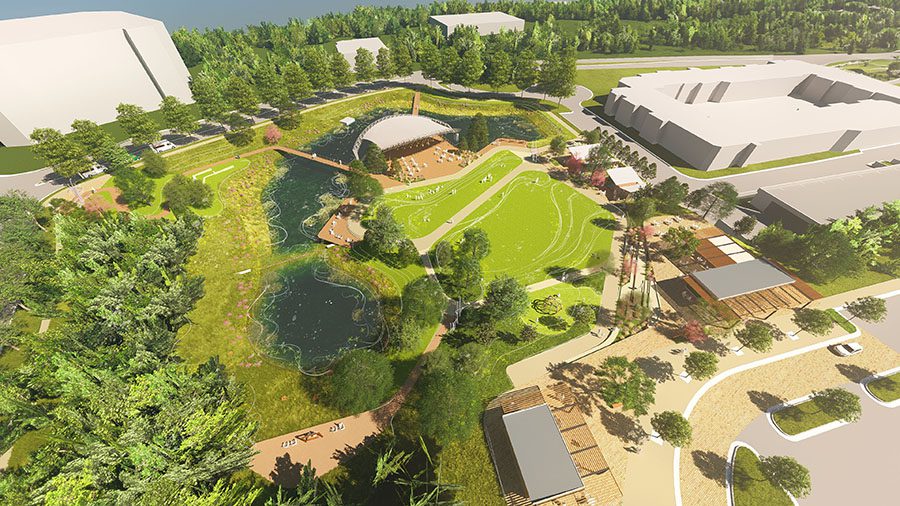 rendering of Symphony Park at SouthPark Charlotte