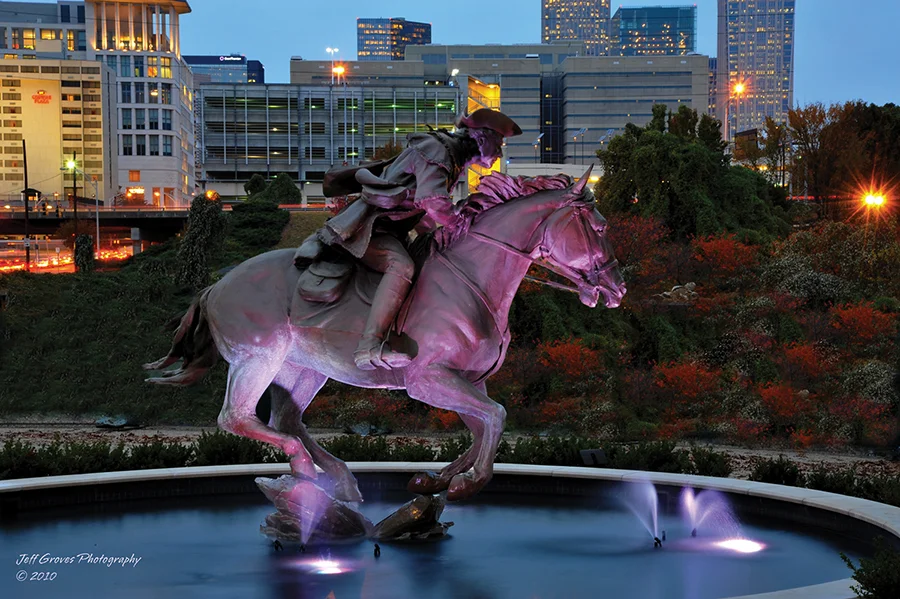 Spirit of Mecklenburg statue. Photograph by Jeff Groves Photography