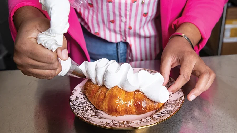 Making Meyer lemon croissants