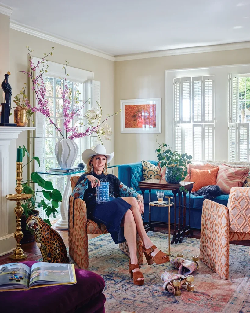 Whitley Adkins in living room