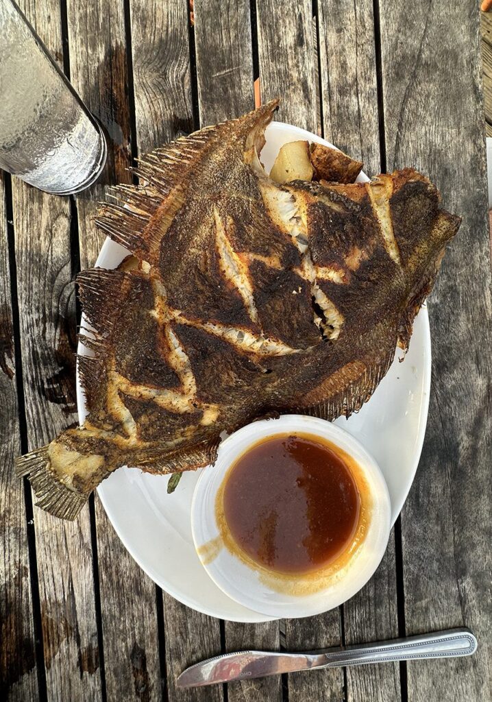 Seafood dinner at Hudsons