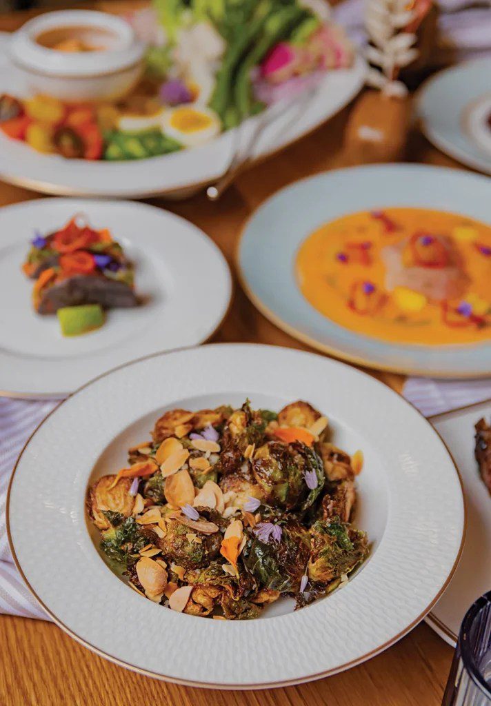 Leluia Hall plates of food