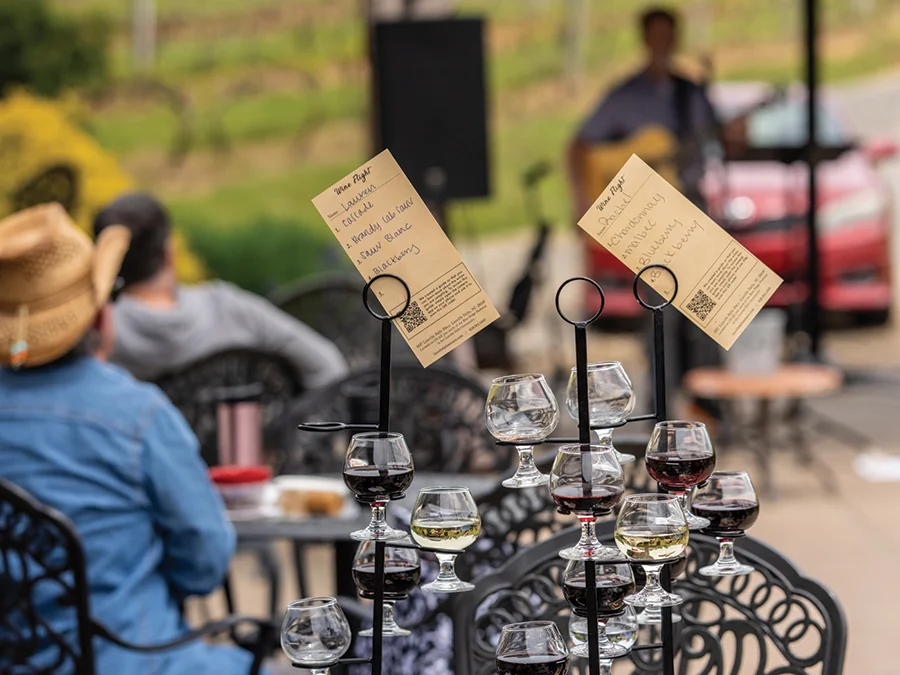 Wine tasting at Linville Falls Winery