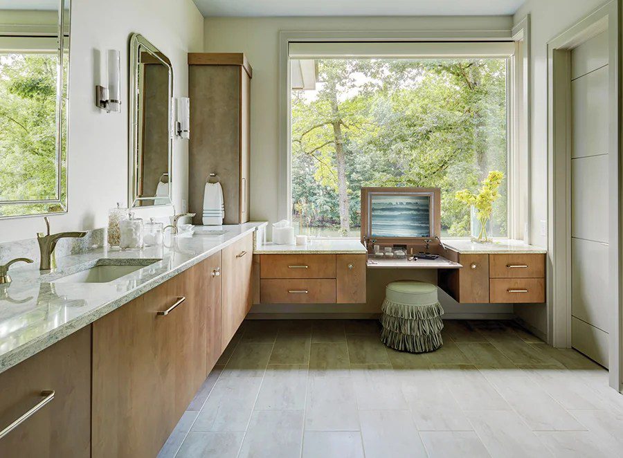 Spa-like bathroom by Andrew Roby with architect Schrader Design and interior designer Starr Miller