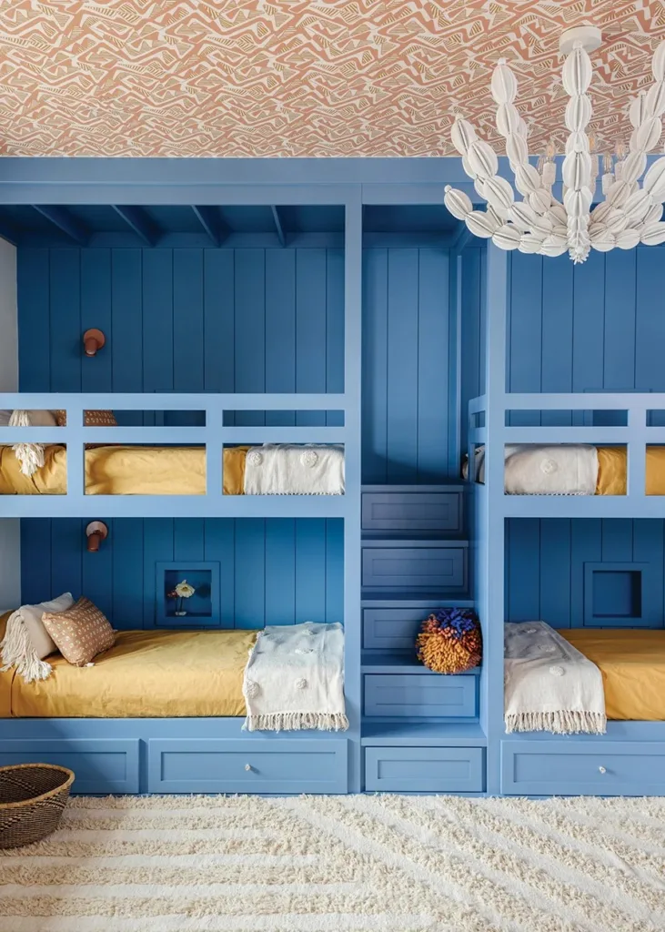 Colorful bunk-room designed by House of Nomad’s Kelley Lentini