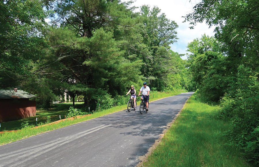 Biking on Ecusta Trail
